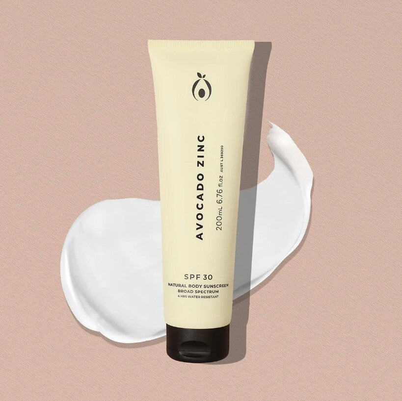 Avocado Zinc - SPF 30 - Natural Body Sunscreen - 200ml